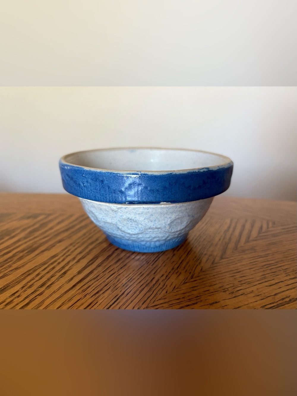Vintage Handcrafted Salt Glazed Stoneware Wedding Ring Small Bowl